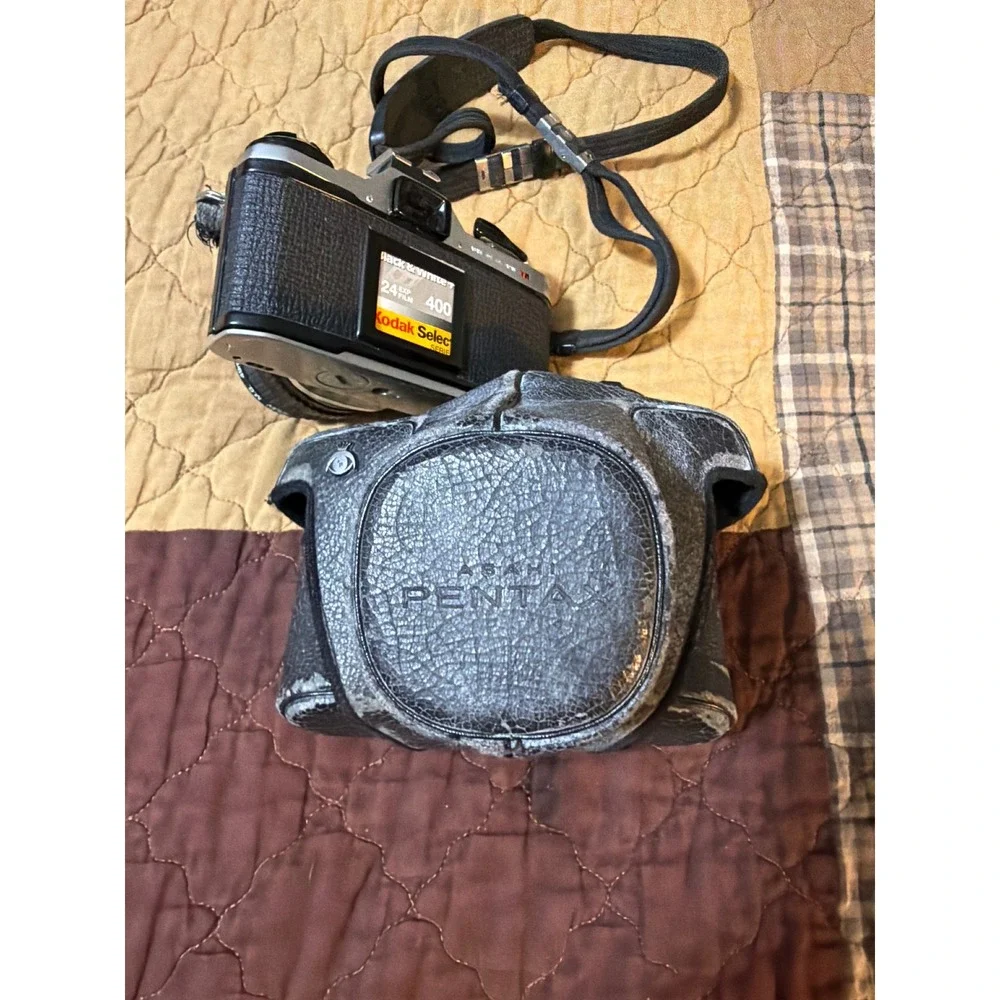 Asahi Pentax ME 35mm SLR Film Camera with SMC Pentax-M 50mm f1.7 Lens and Case
